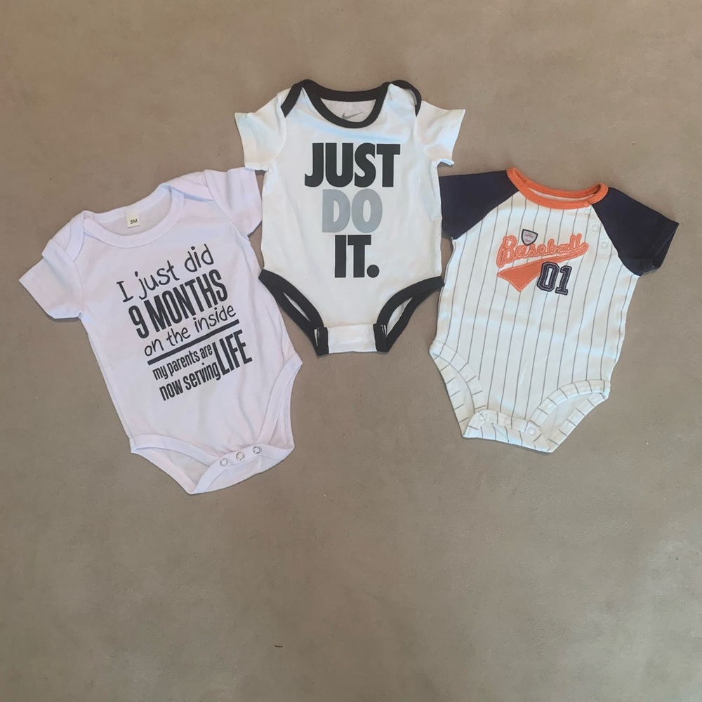 3 Baby Onesies - size 3 M